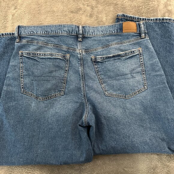 American Eagle Low Rise Ultra Wide Leg Jeans Women's 14 Short Baggy - Picture 7 of 7